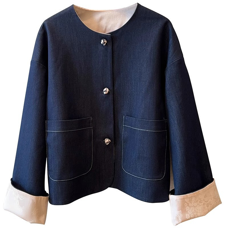 Dames Elegant Kort Blazer Skjora