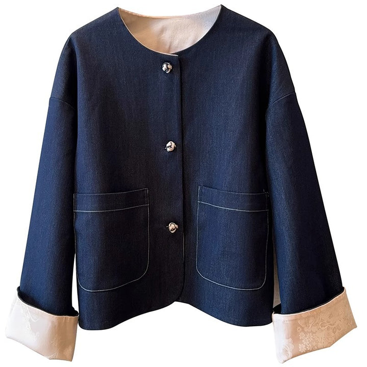Dames Elegant Kort Blazer Skjora