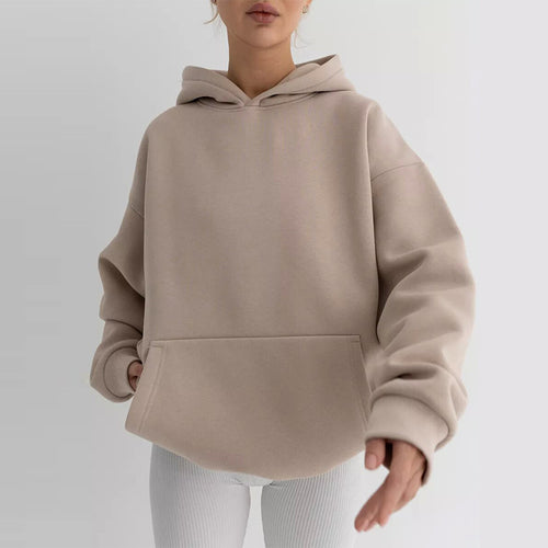 Dame Oversize Hoodie laget av høykvalitets bomullsblanding Skjora