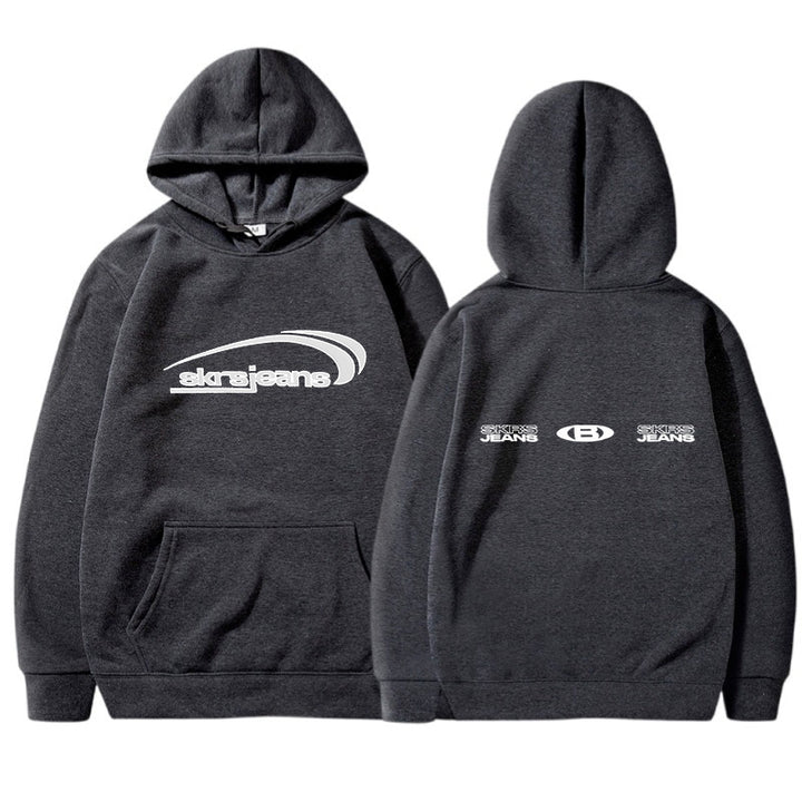 Women's hoodie with modern logo design and practical kangaroo pockets Skjora