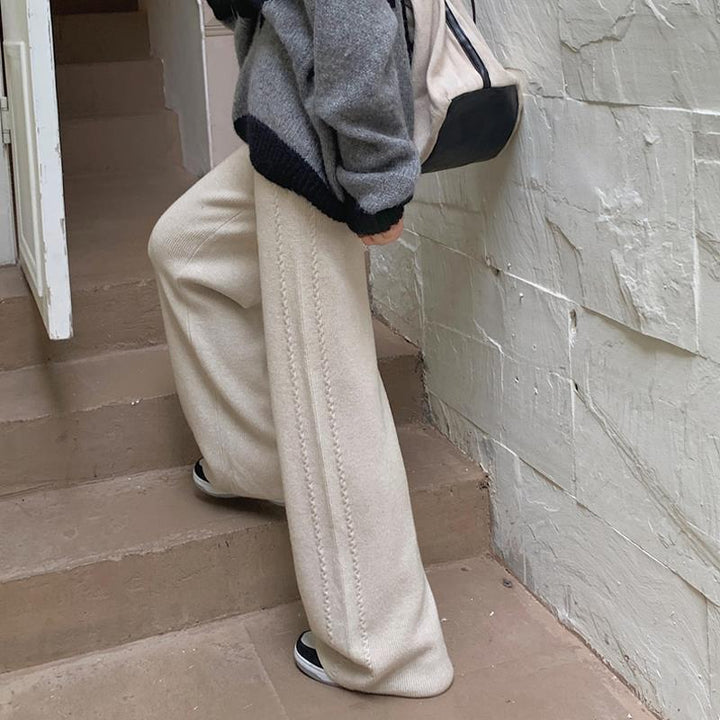 Dame Koselig Ribb Strikket Cardigan med Elegant Stå-Hals Skjora