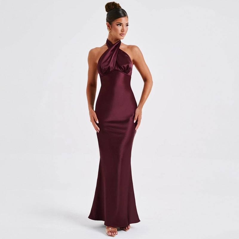 Damer Elegant Maxikjole med raffinerte innpakningsdetaljer og off-shoulder design Skjora