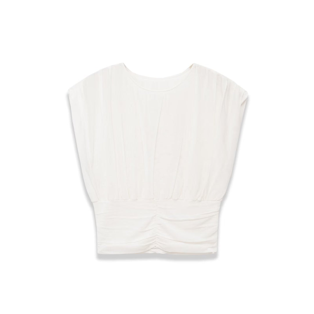 Dame moteriktig oversized topp med raffinert belte Skjora