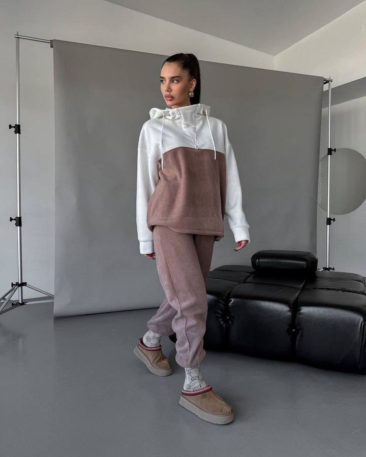 Dames sportieve sweatshirt en elastische joggingbroek set Skjora