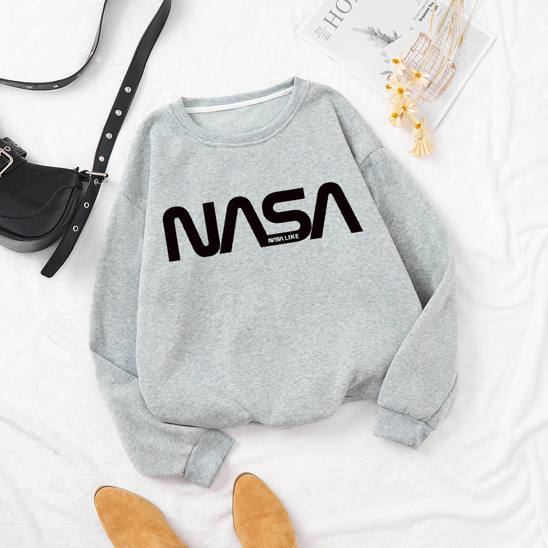 Dame casual sweatshirt med fantastisk NASA-logo Skjora
