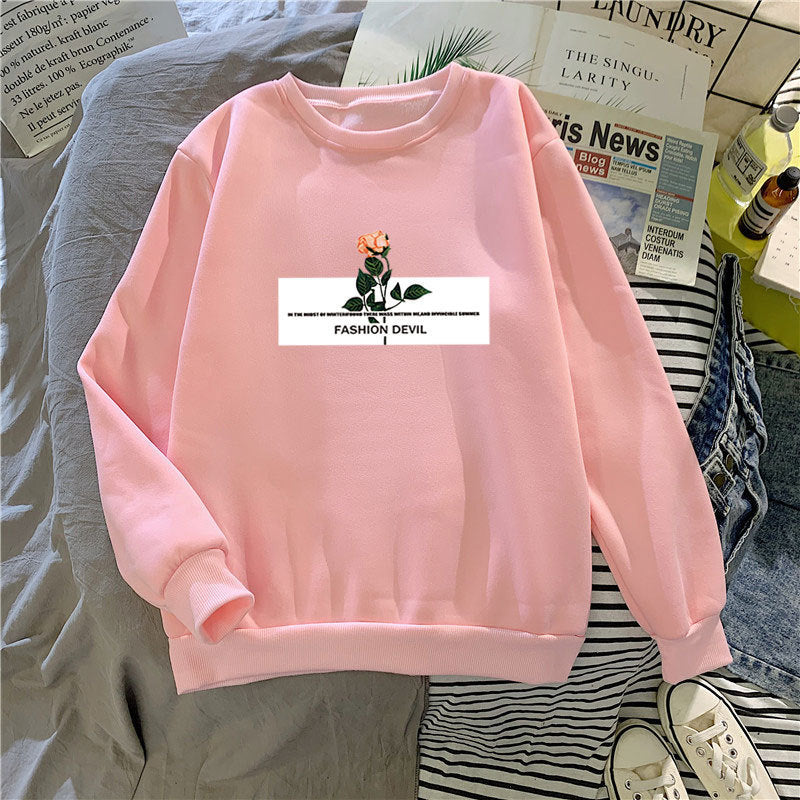 Dame Sweatshirt med blomsterdesign Skjora