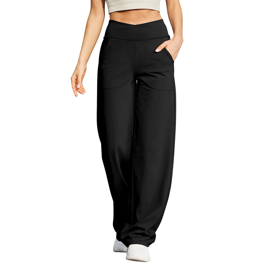 Women's casual pants with a high waist and practical pockets Skjora