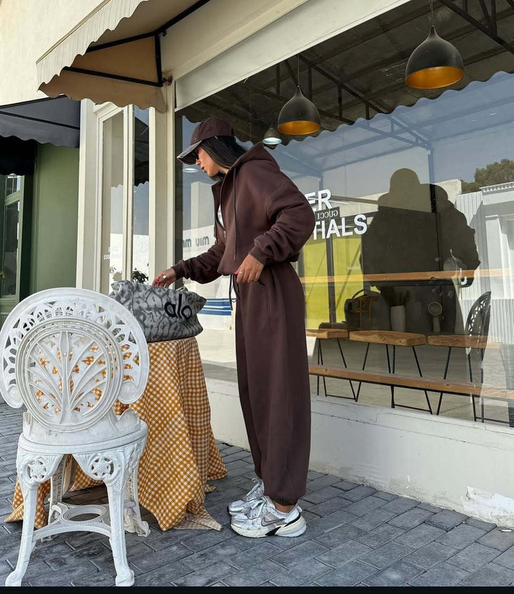 Damer Fleece Jumpsuit med Glidelås og Praktiske Lommer
