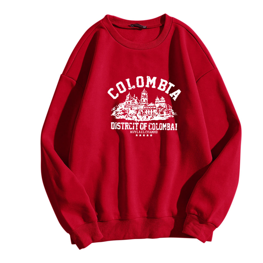 Dame sweatshirt med kreativ Colombia-print Skjora