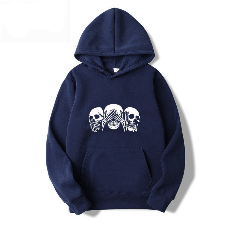 Dame hoodie med kunstnerisk hodeskalle-design Skjora