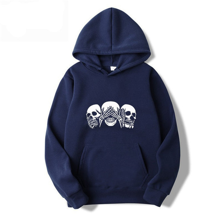 Dame hoodie med kunstnerisk hodeskalle-design Skjora