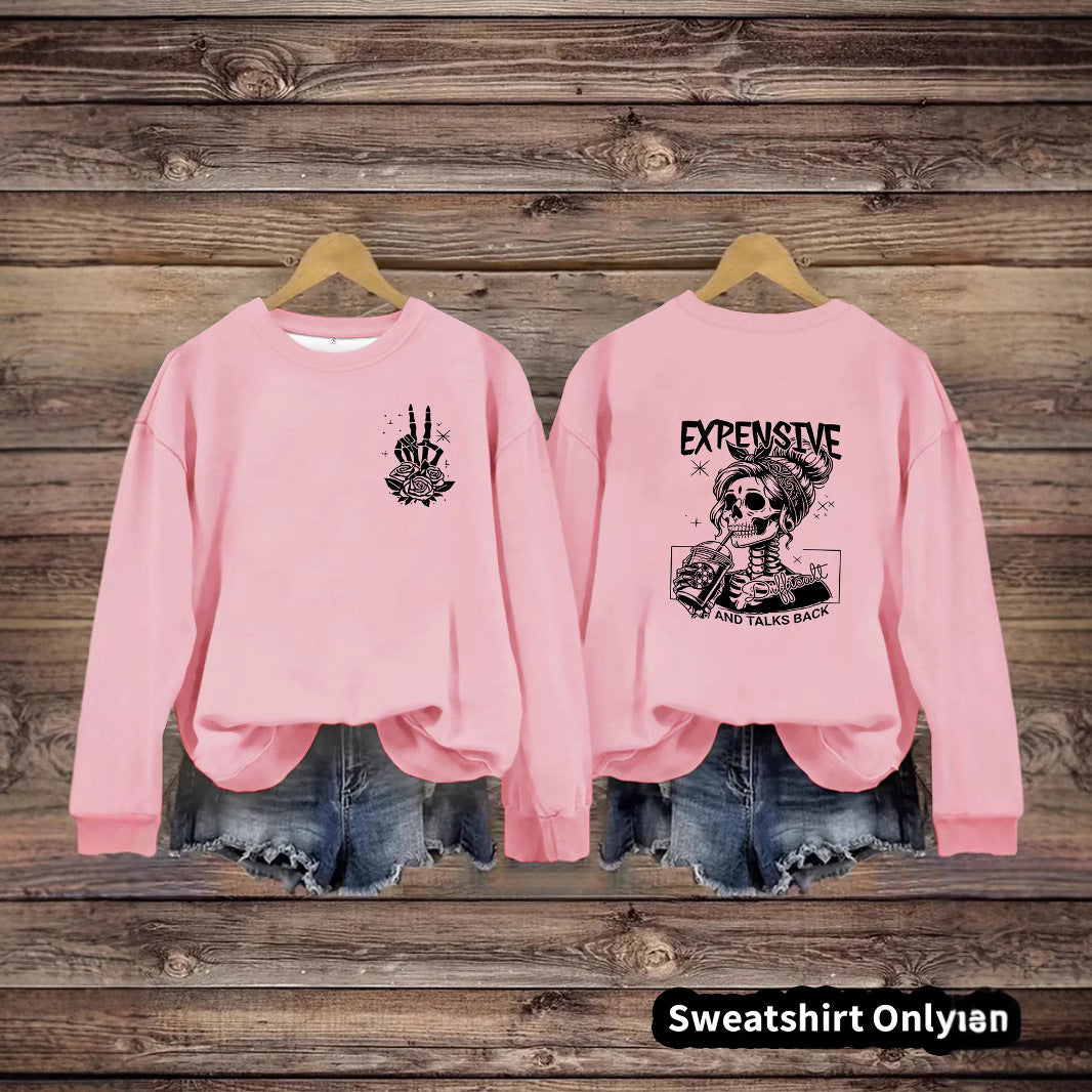 Dame sweatshirt med kreativt design og avslappet passform Skjora