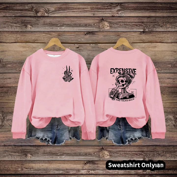 Dame sweatshirt med kreativt design og avslappet passform Skjora