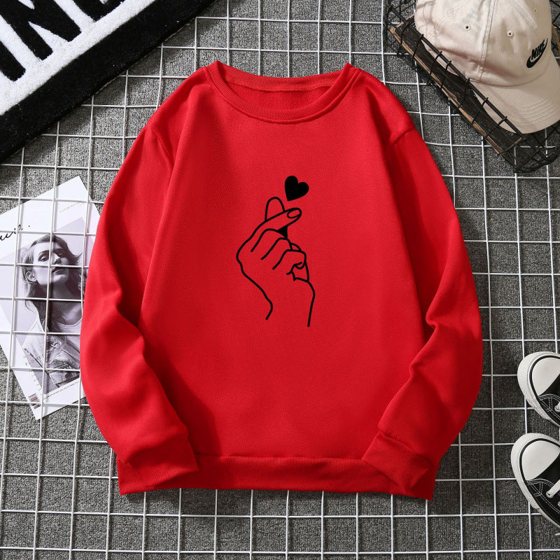 Kvinne sweatshirt med kreativt håndtegnmotiv og myk indre fôr Skjora