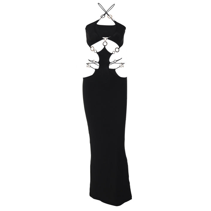 Dame Elegant Maxikjole med uvanlig cut-out-design Skjora