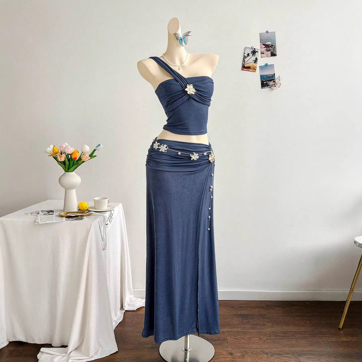 Dame elegant sommerkjole med floral detalj Skjora