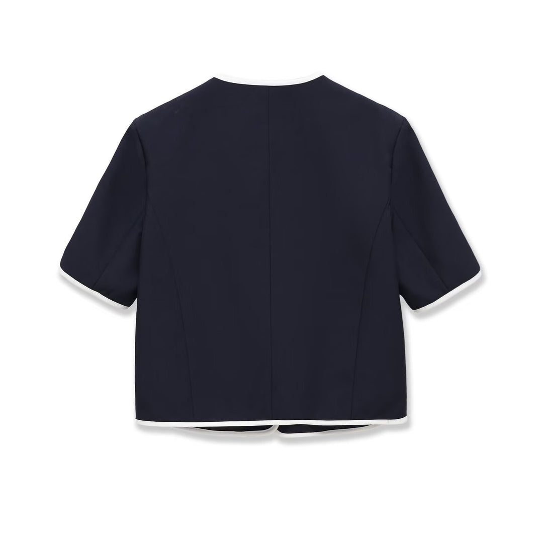 Dame trendy sett med elegant jakke og vide bukser Skjora