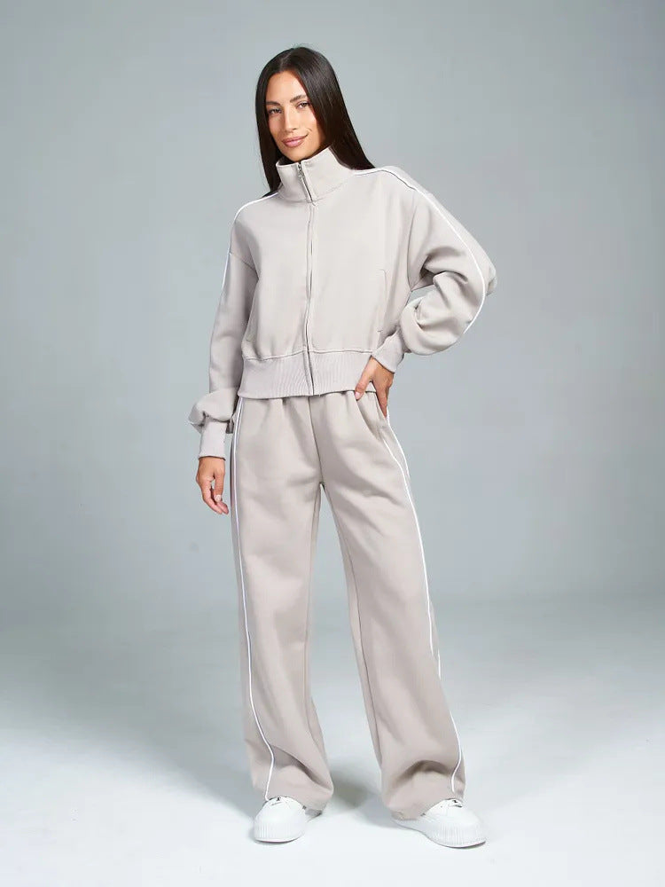 Dame sporty fritidsdress med høy krage Skjora