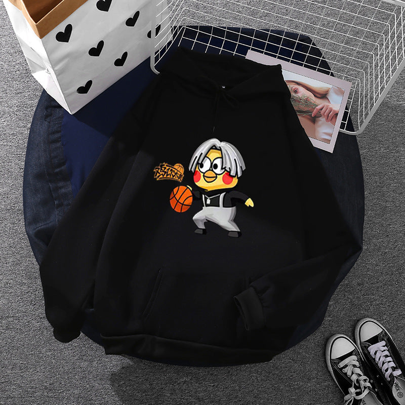 Dame hoodie med kreativ basketballmotiv Skjora