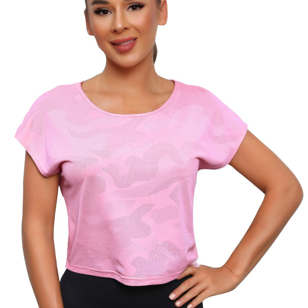 Damer Sporty Crop-Top med pustende nettstruktur Skjora