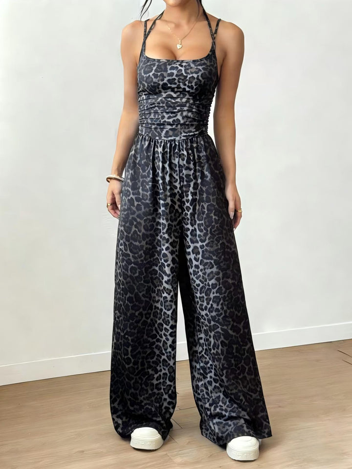 Dame Elegant Jumpsuit med vide ben og spaghetti-stropper Skjora