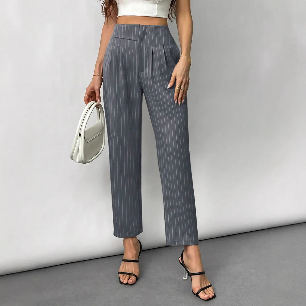 Damer elegante og stilige dressbukser med striper Skjora
