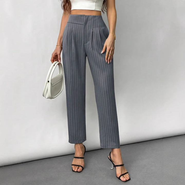 Damer elegante og stilige dressbukser med striper Skjora
