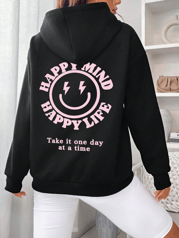 Women's hoodie with motivational lettering Skjora