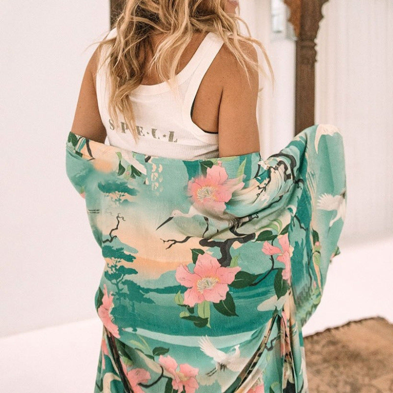Dame Maxi-kjole i Boho-stil Skjora