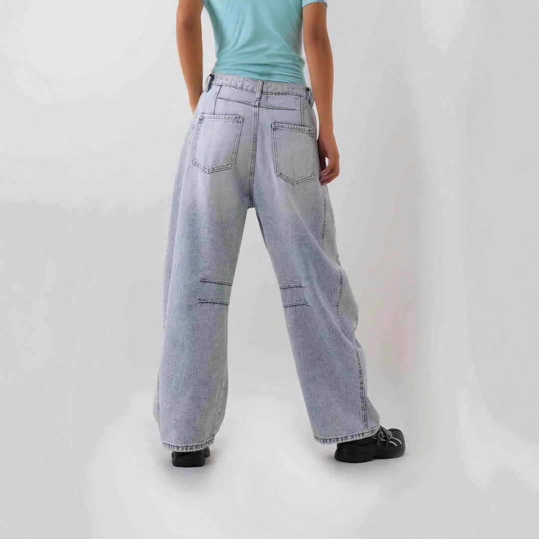 Dame vidt skjærte Destroyed Jeans Skjora
