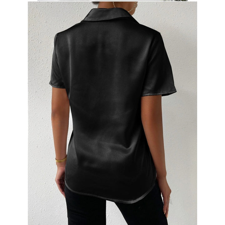 Dame elegant satinbluse Skjora