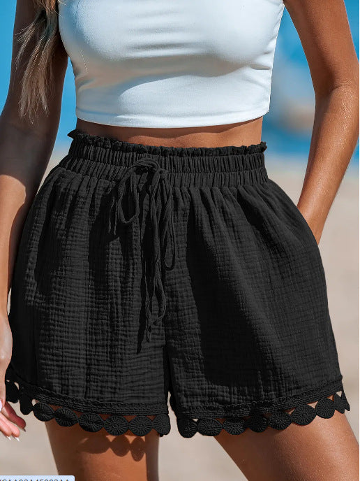 Dame Sommer shorts med spisskant Skjora