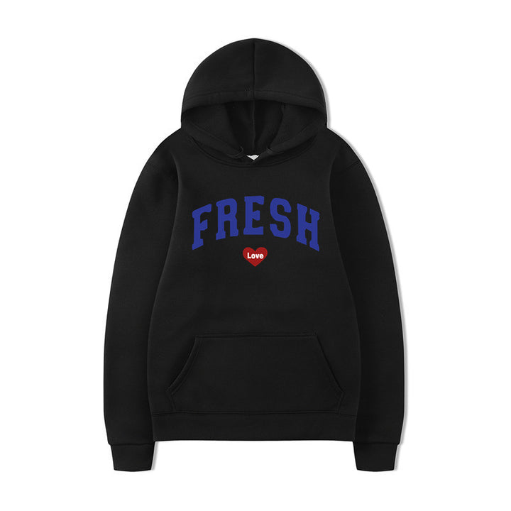 Women's hoodie with playful lettering and soft inner fleece Skjora