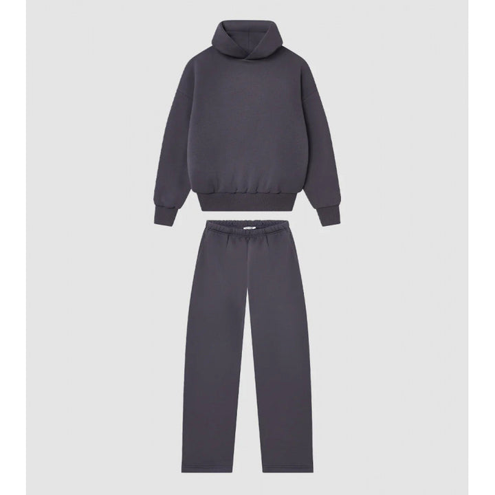 Kvinnenes Cozy Sweatshirt og Bukse Sett med Høy Krage og Casual Fit Skjora