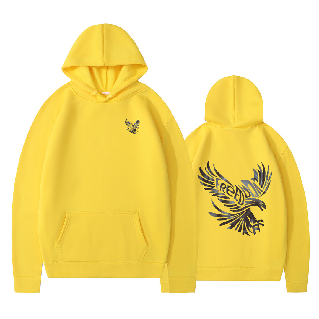 Dame hoodie med ikonisk ørn design og myk innerforet Skjora