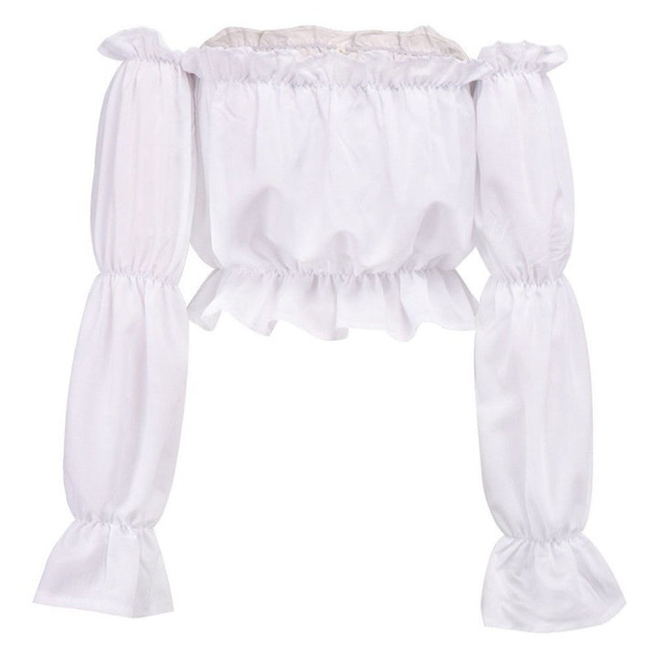 Dame Off-Shoulder Bluse med Rüschendetaljer Skjora