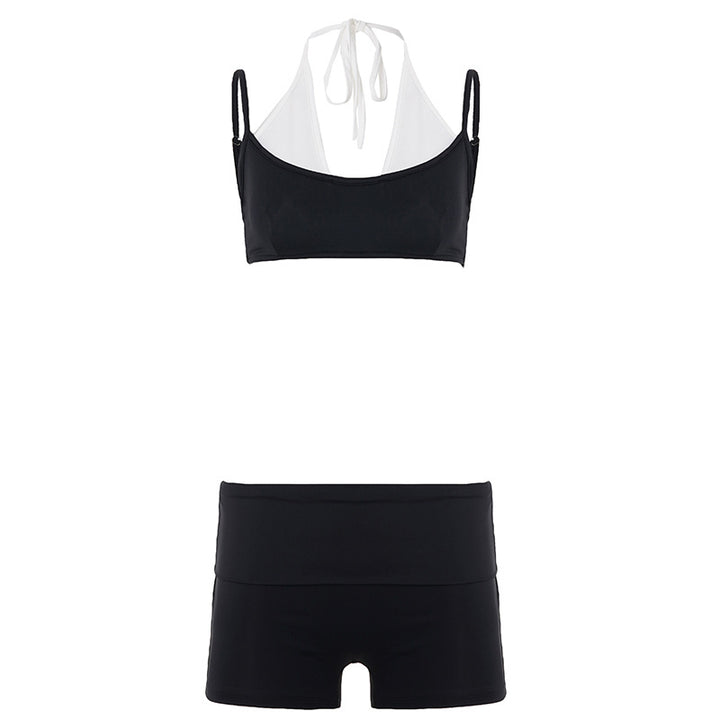 Dame Sporty bikini med høyt sittende shorts og justerbare stropper Skjora