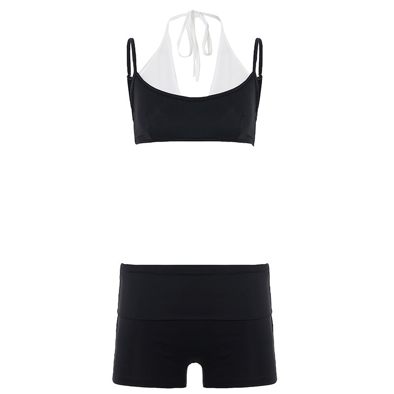 Dame Sporty bikini-sett med høy midje og moderne design Skjora
