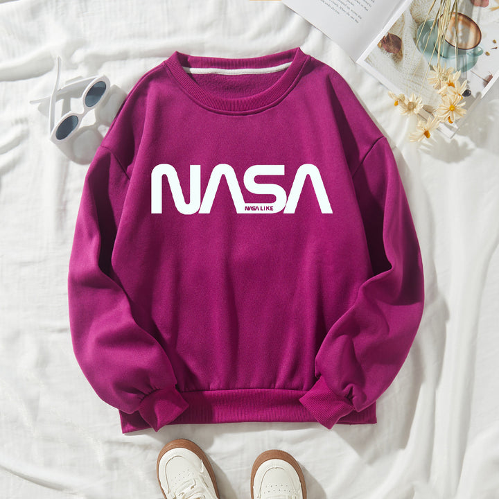 Dame casual sweatshirt med fantastisk NASA-logo Skjora