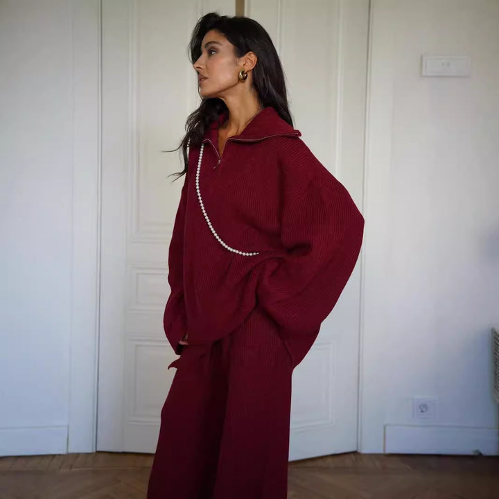 Kvinnens myke strikkedrakt med trendy oversized passform Skjora