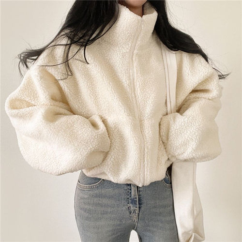 Dame Oversized Fleece Jakke Skjora