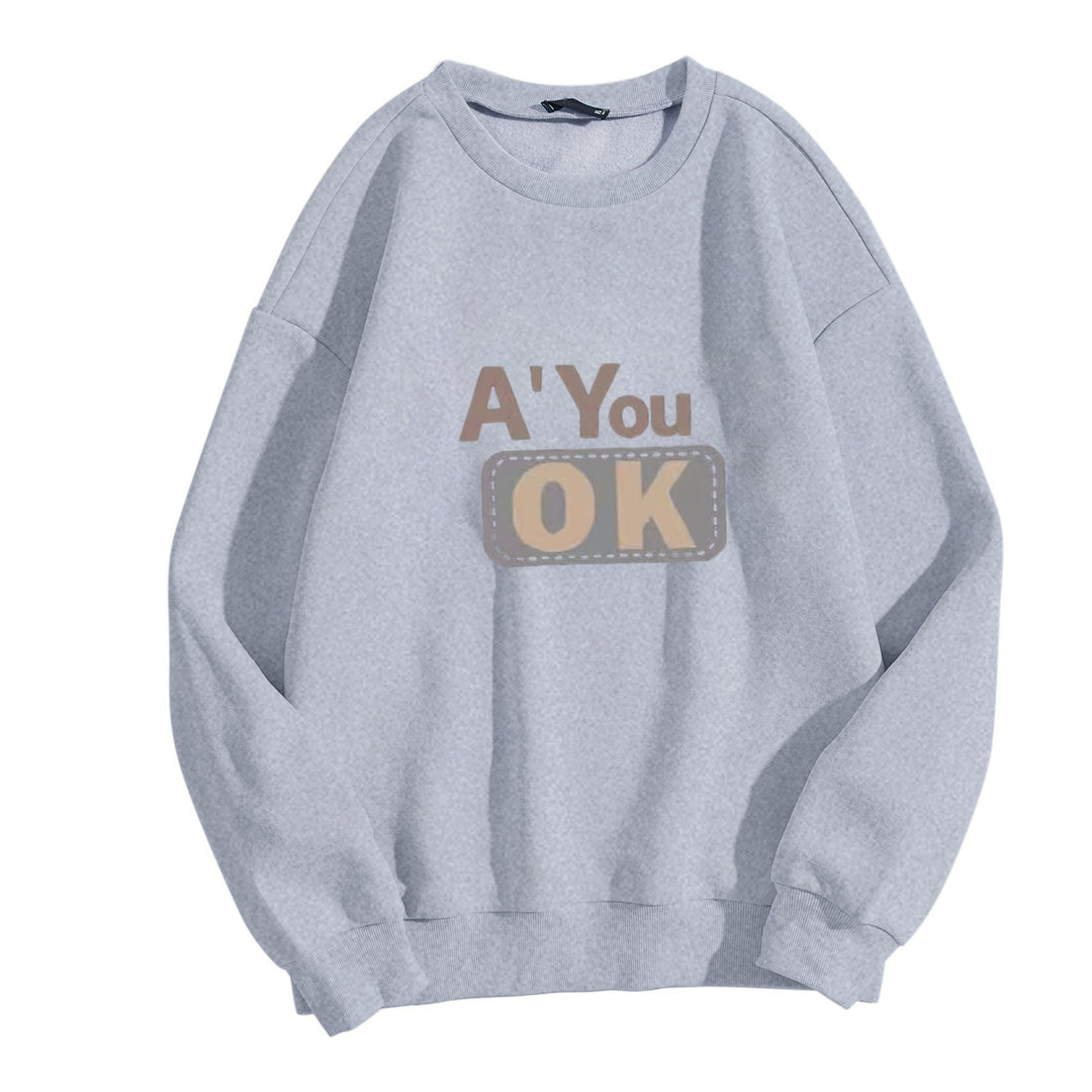 Dame sweatshirt med avslappet tekst Skjora