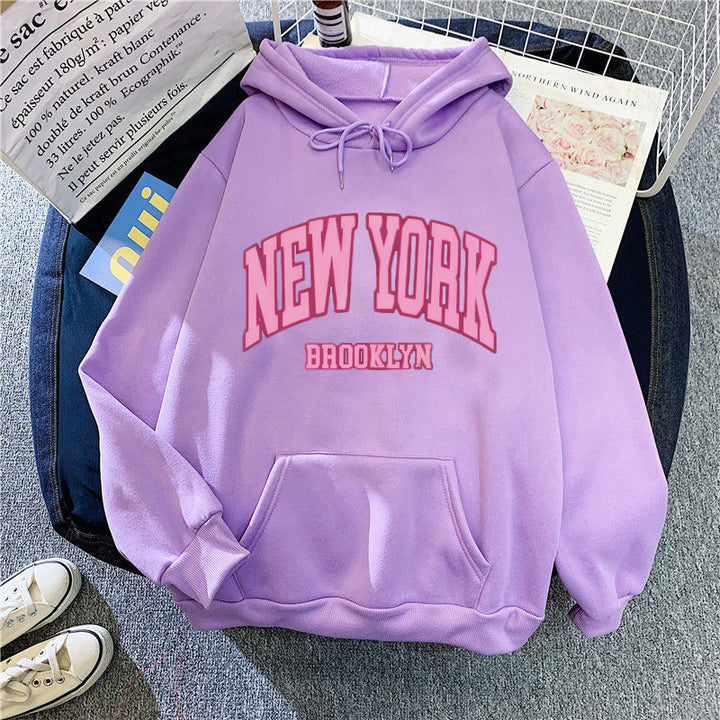 Damen Kapuzenpullover mit trendigem New York Brooklyn Druck Skjora