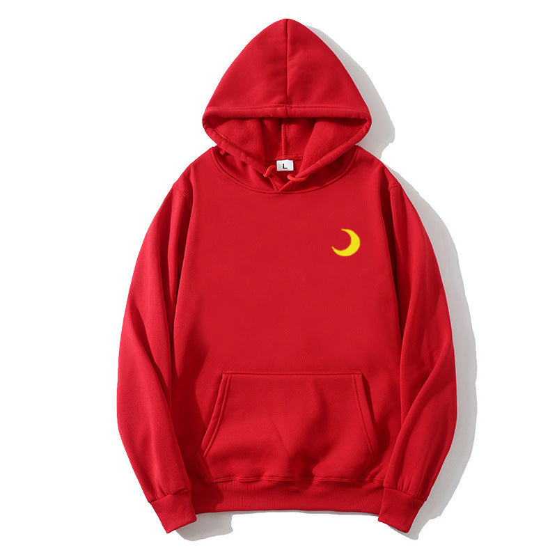 Damen Kapuzenpullover mit süßem Mondmotiv Skjora