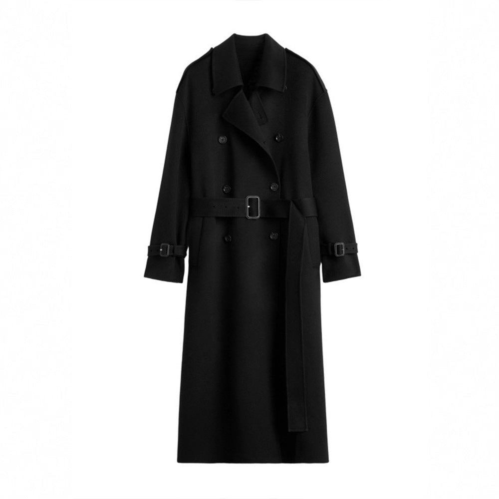 Damer elegant overlang ull trenchcoat Skjora