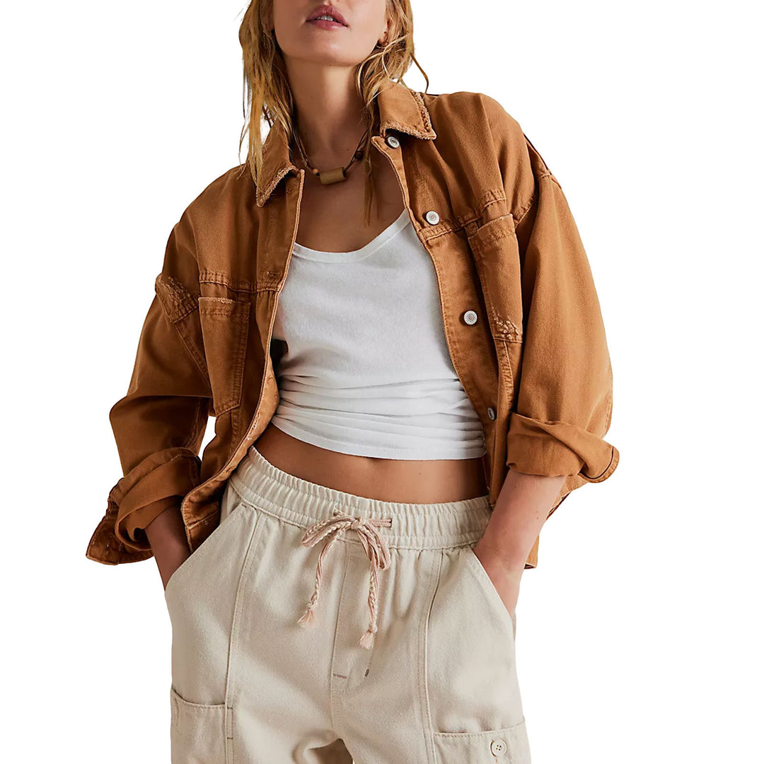 Damer casual oversized denim-jakke Skjora