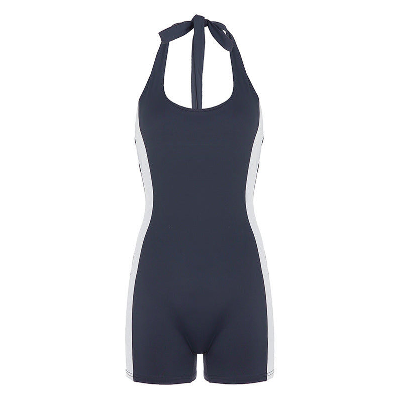 Women's Sporty Swimsuit with Elegant Halter Design Skjora