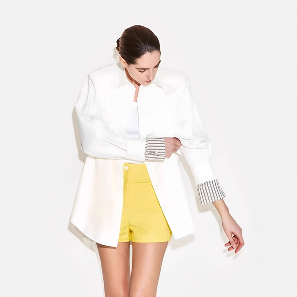 Dame Elegant og komfortabel bluse med innsnittede ermer Skjora