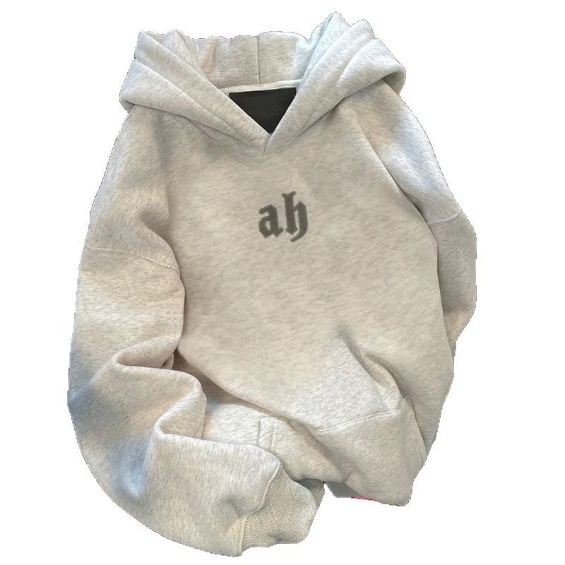 Dame hoodie med moderne bokstaver Skjora