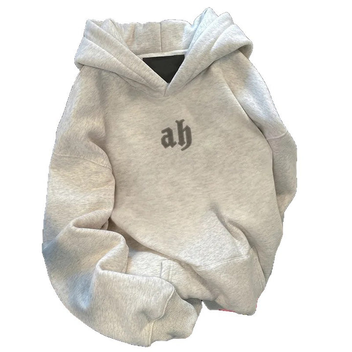 Dame hoodie med moderne bokstaver Skjora